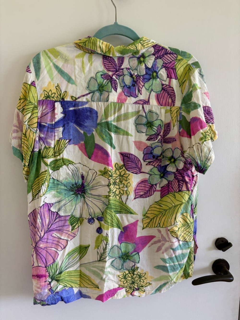 Jams World Segr sea grove short sleeve button down floral topical colorful - Picture 2 of 7